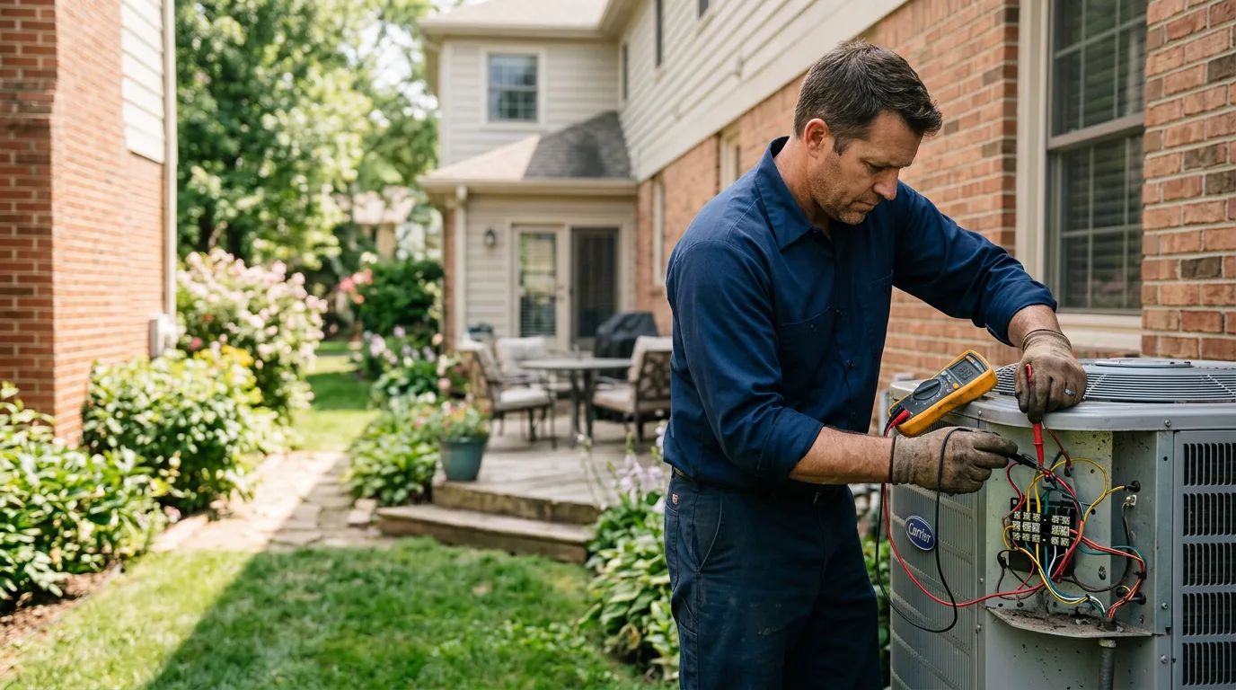 HVAC technician working near New Middletown, OH